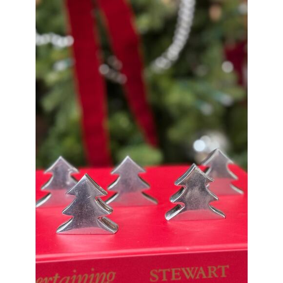 Silver Christmas Tree Place Card or Photo Holder | Set of 5 - Picture 4 of 6